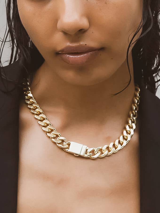 Will 18K Gold Non-Tarnish Classic Bold Chain Necklace