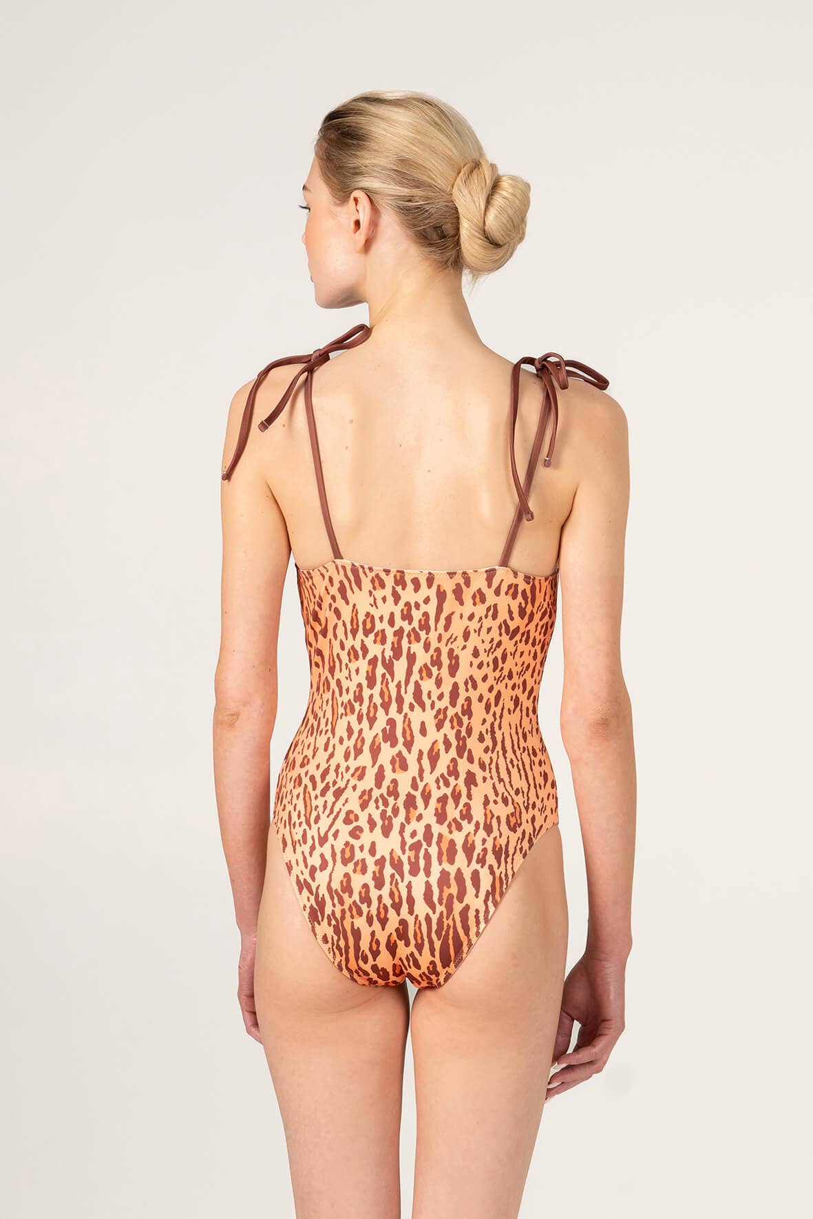 Jessie Zhao Ivory Safari Reversible One Piece Swimsuit