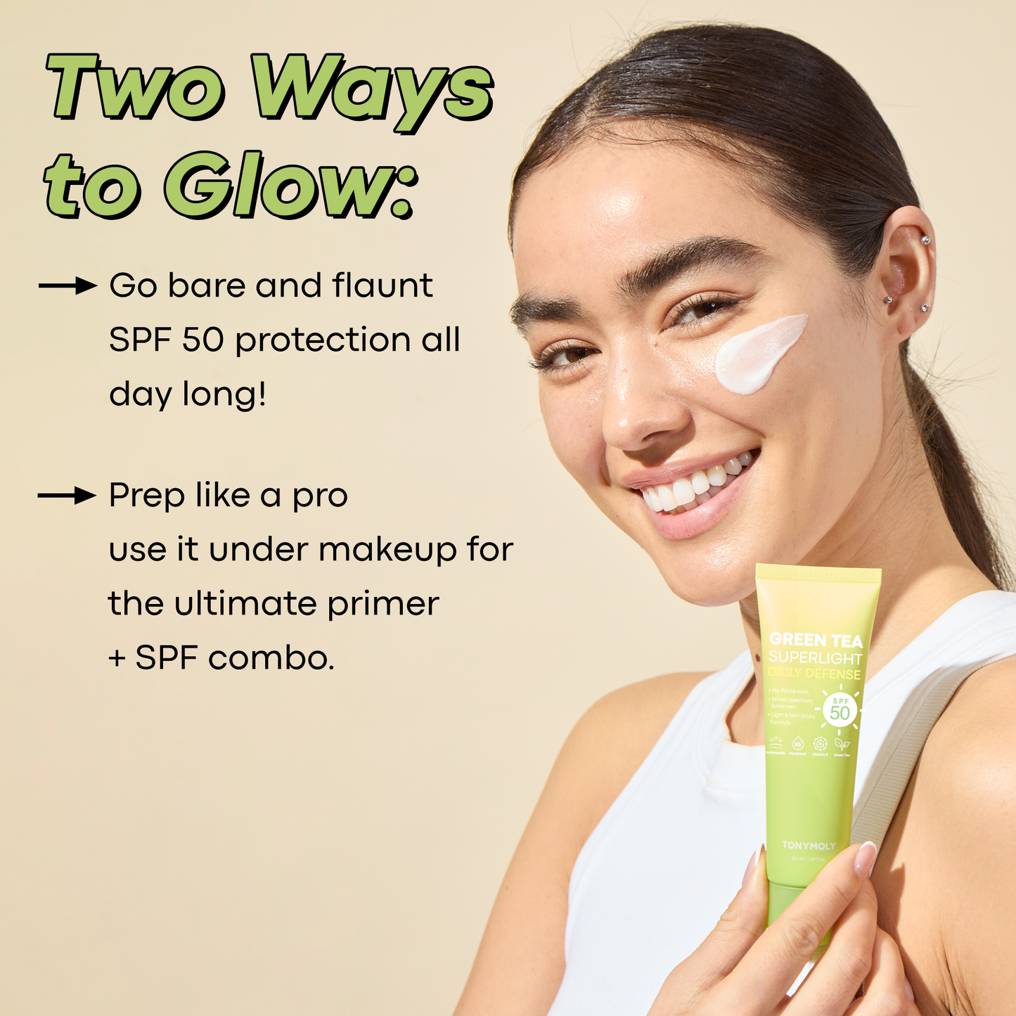 Tonymoly Green Tea Superlight Daily Defense 50 SPF Sunscreen