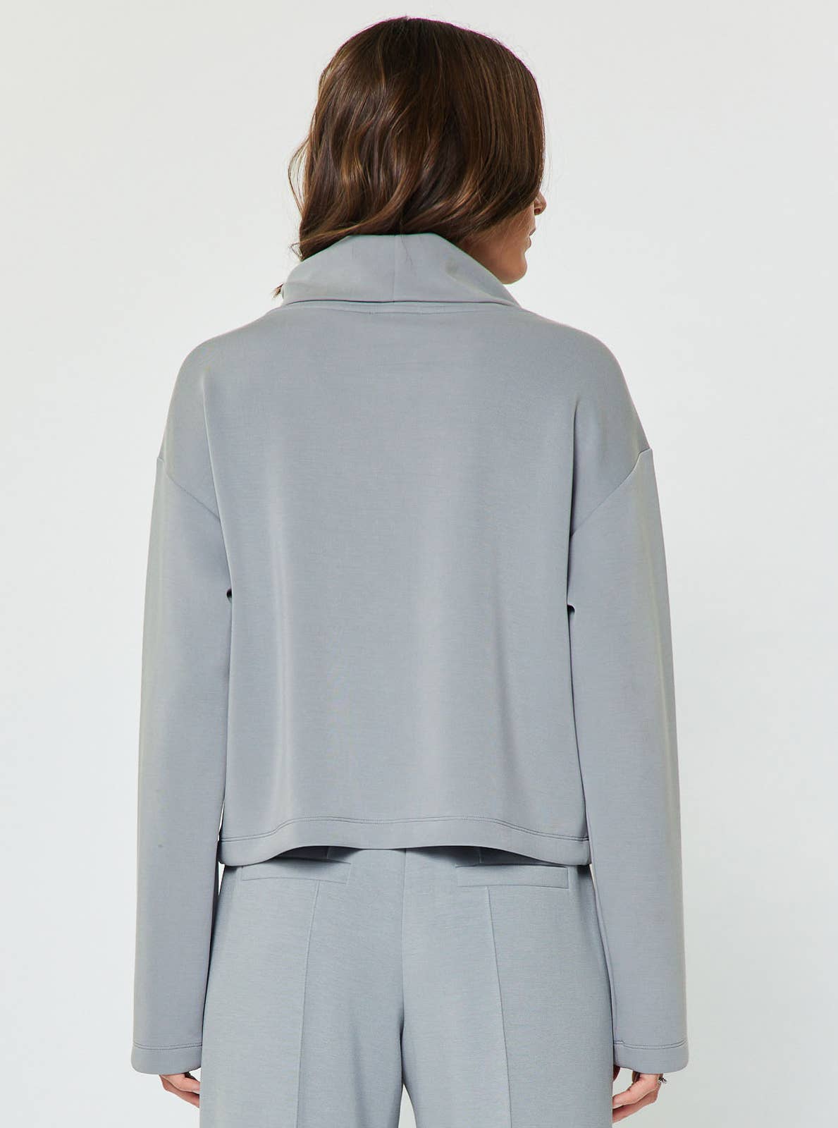 Current Air Cowl Neck Pullover Sweatshirt and Wide Leg Pants Set
