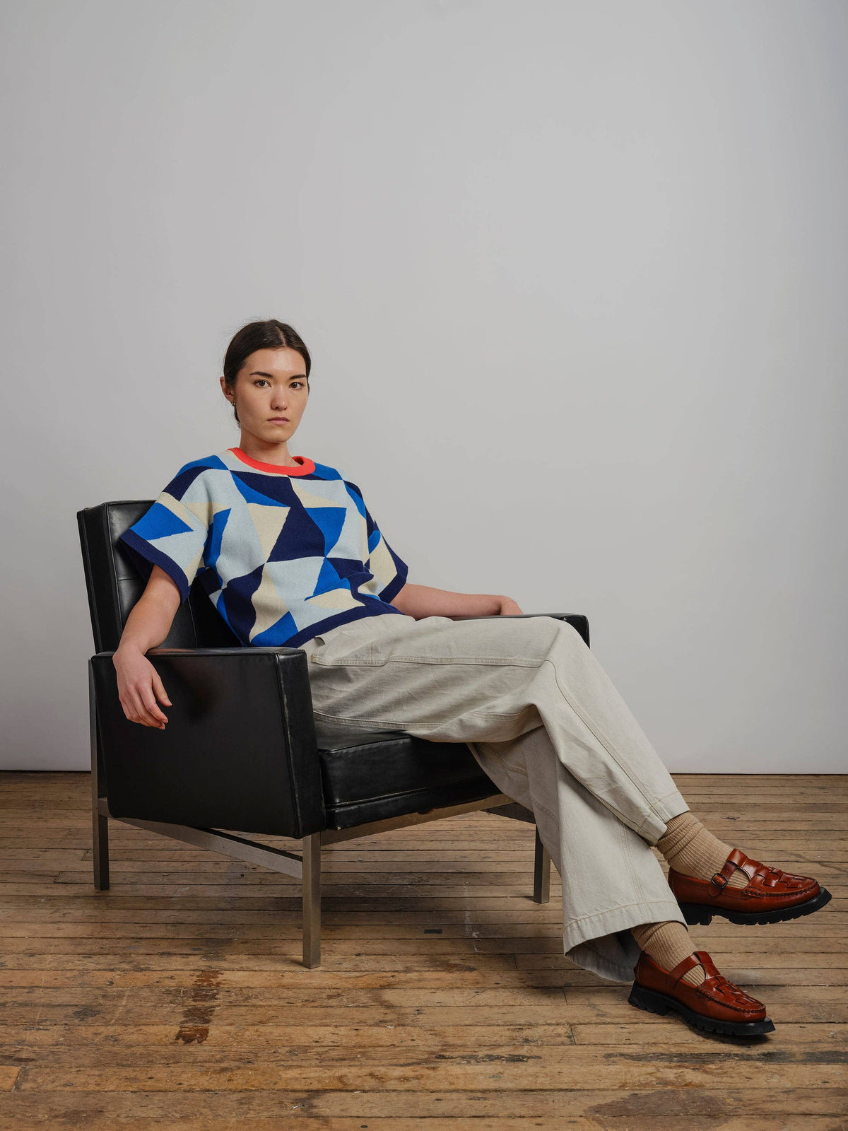 The Endery Calder Sweater Tee in the Jacaranda Palette