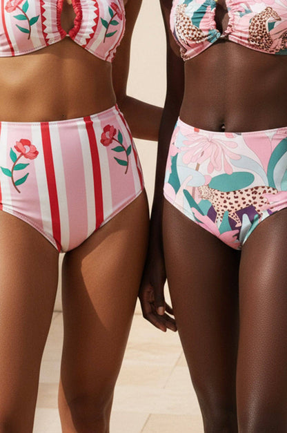 Jessie Zhao Jungle Rose Reversible Bikini Bottom