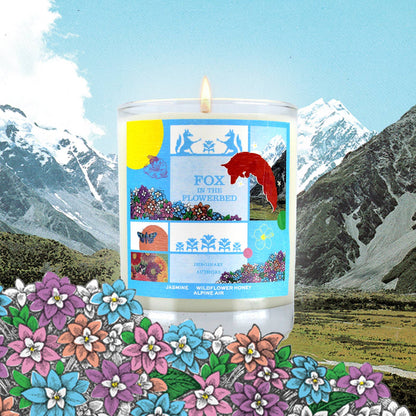 Fox in the Flowerbed - Candle