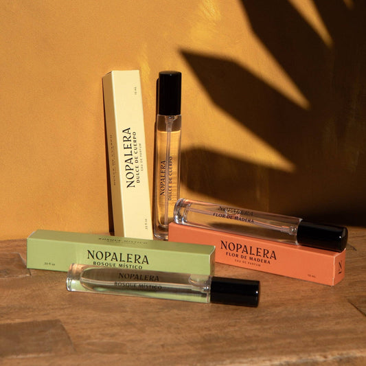 Nopalera Dulce de Cuerpo, Bosque Místico and Flor de Madera Eau de Parfum Travel Spray bundle 3x10 ml