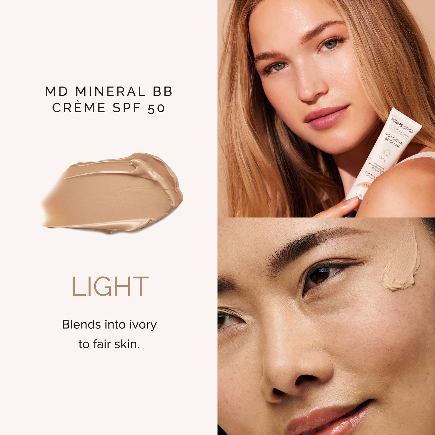 MD Mineral BB Crème SPF 50 Light 1.23 oz