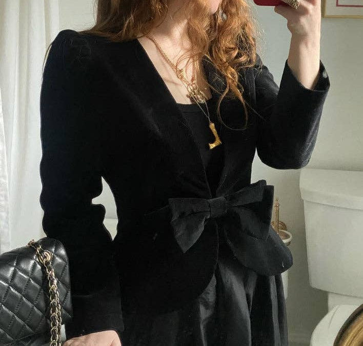 Kristinit Antonina black Velvet Jacket