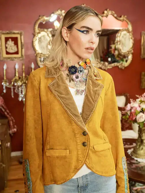 Aratta Colonel French Terry Knitted Blazer Jacket