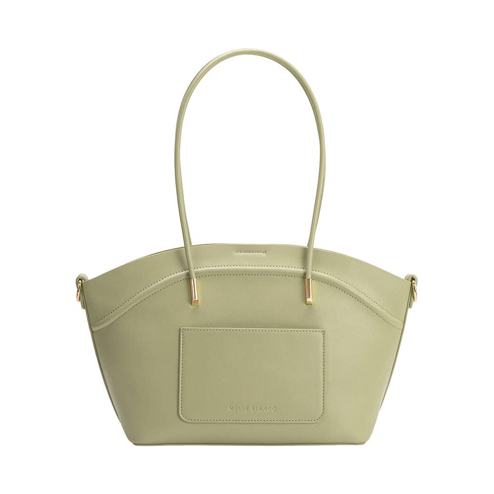 Melie Bianco Hazel Mint Recycled Vegan Leather Tote Bag