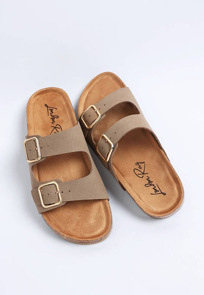 London Rag Gloriosa The Double Strap Slide Sandals