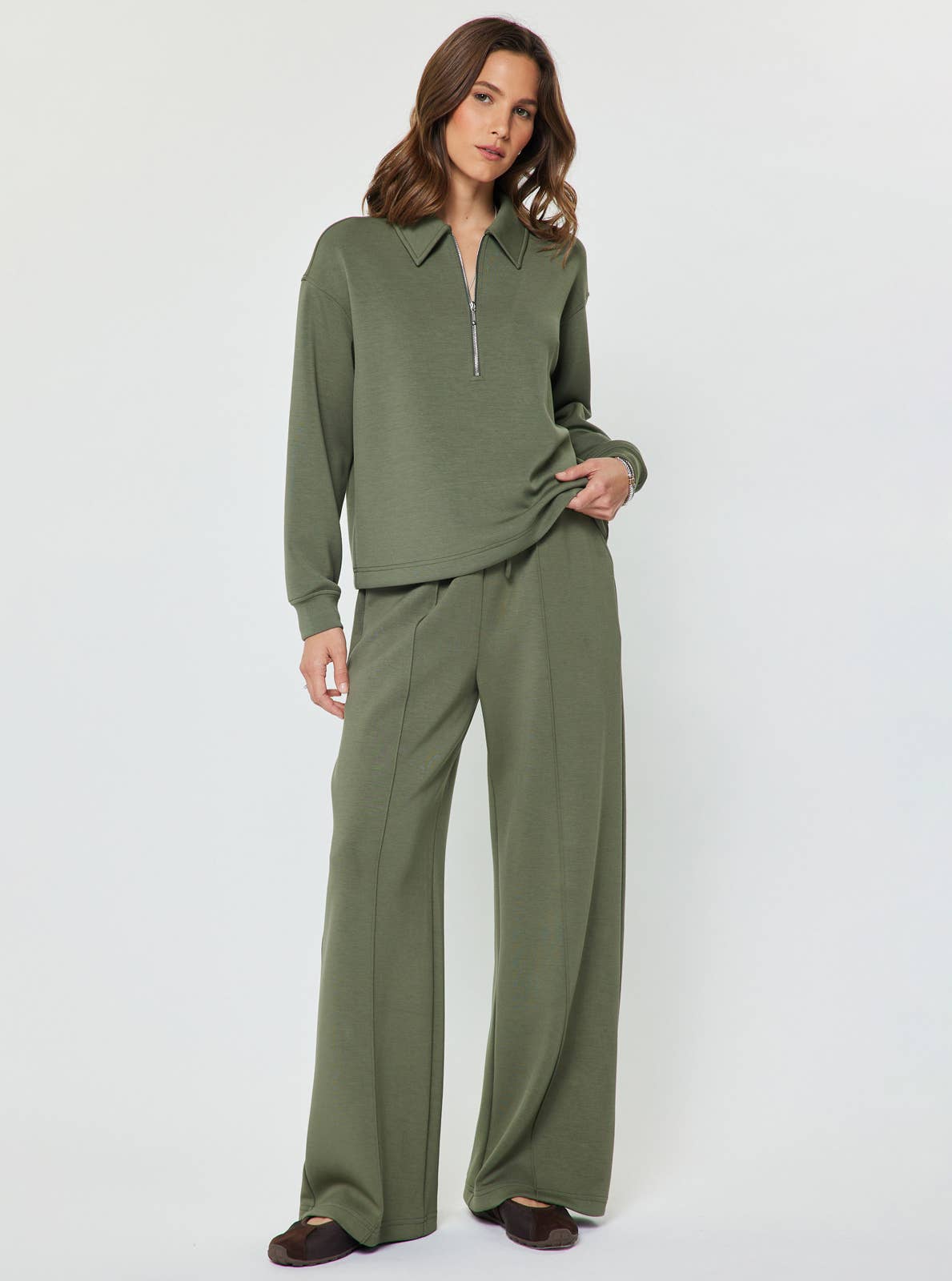 Current Air Collared Half-Zip Pullover Sweatshirt