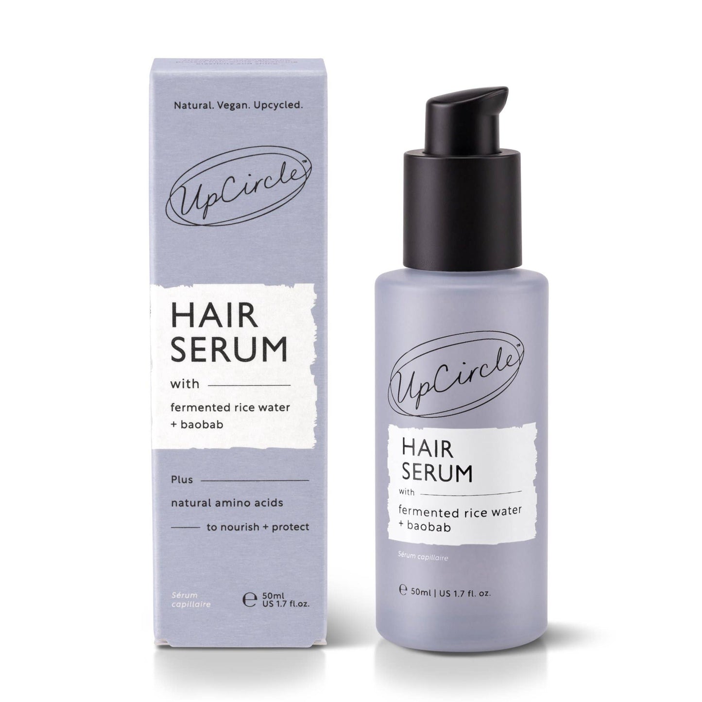UpCircle Vegan Hair Serum Upcycled Fermented Rice Water Heat Protect