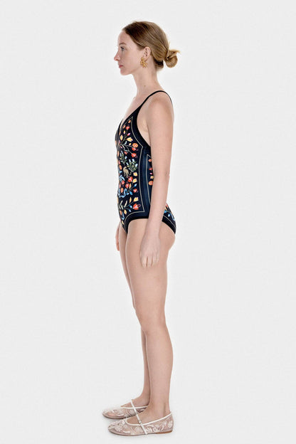 Jessie Zhao Night Imagination Reversible V-Neck One-Piece Swimsuit