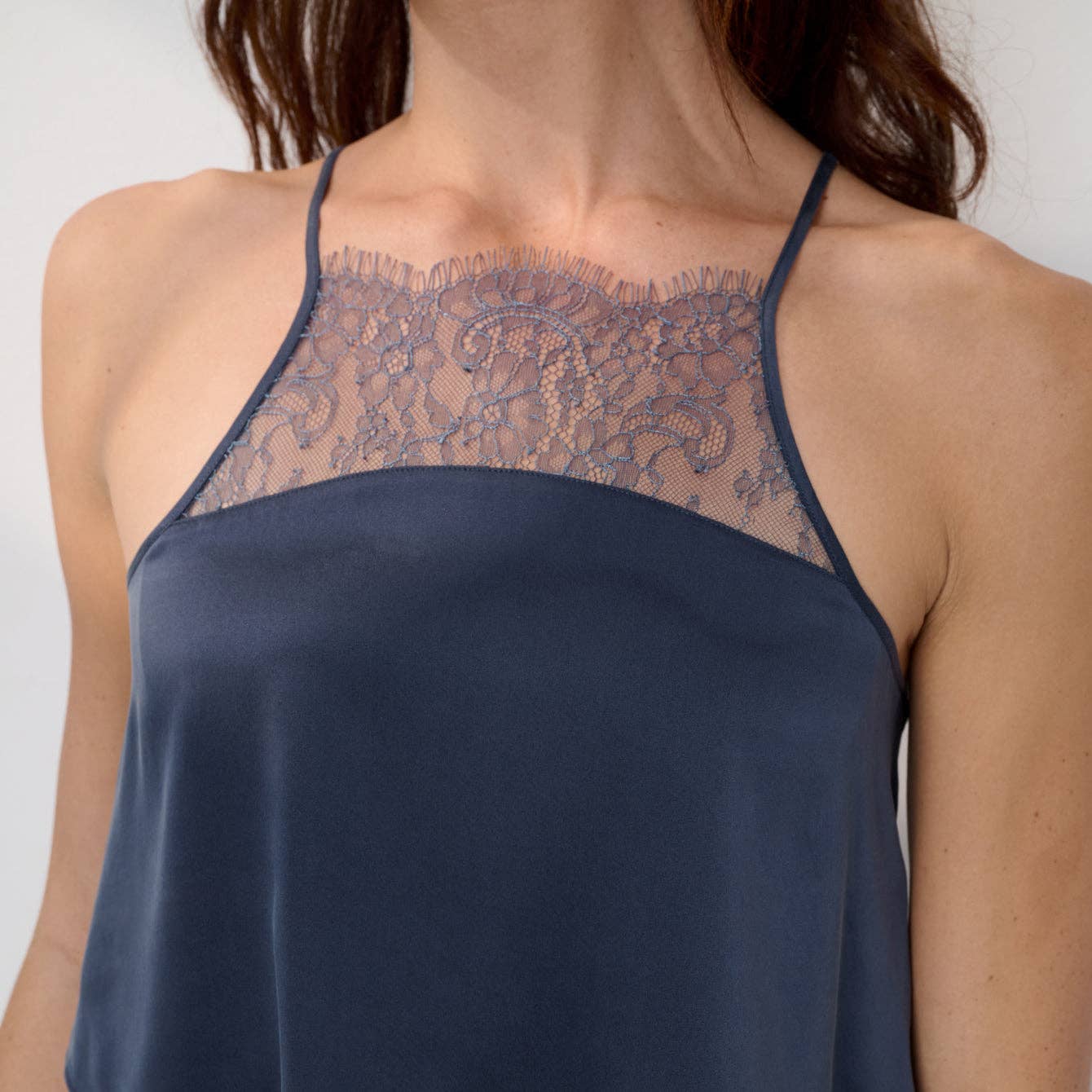 Lunya Washable Silk Lace Cami Short Set