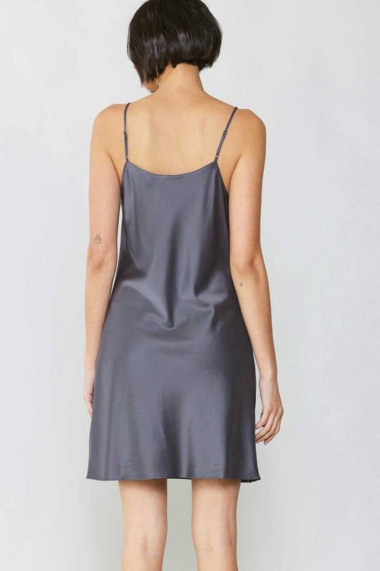 Current Air 100% Silk Slip Mini Dress