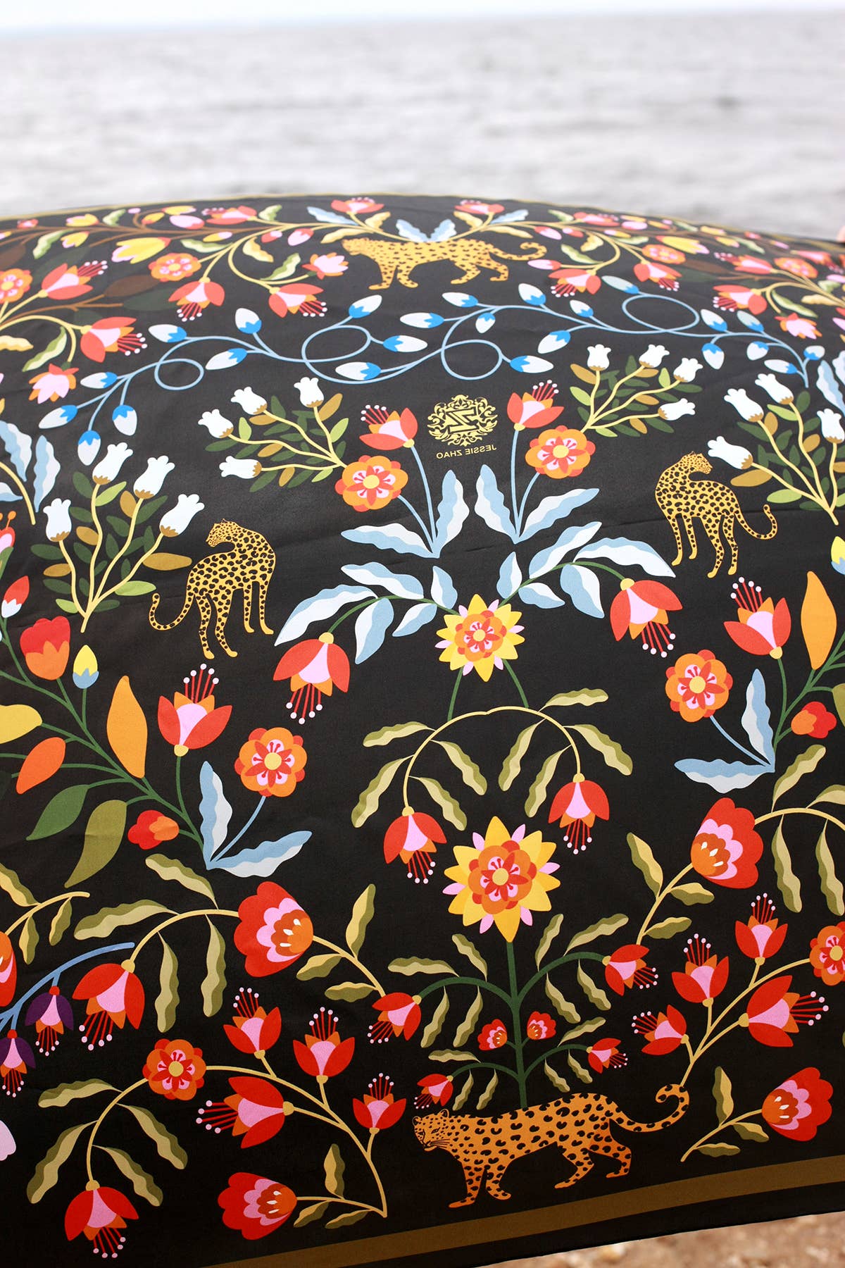 Jessie Zhao Double Sided Silk Scarf of Night Imagination