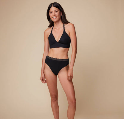 Bliss Lace Halterneck Bralette - Black