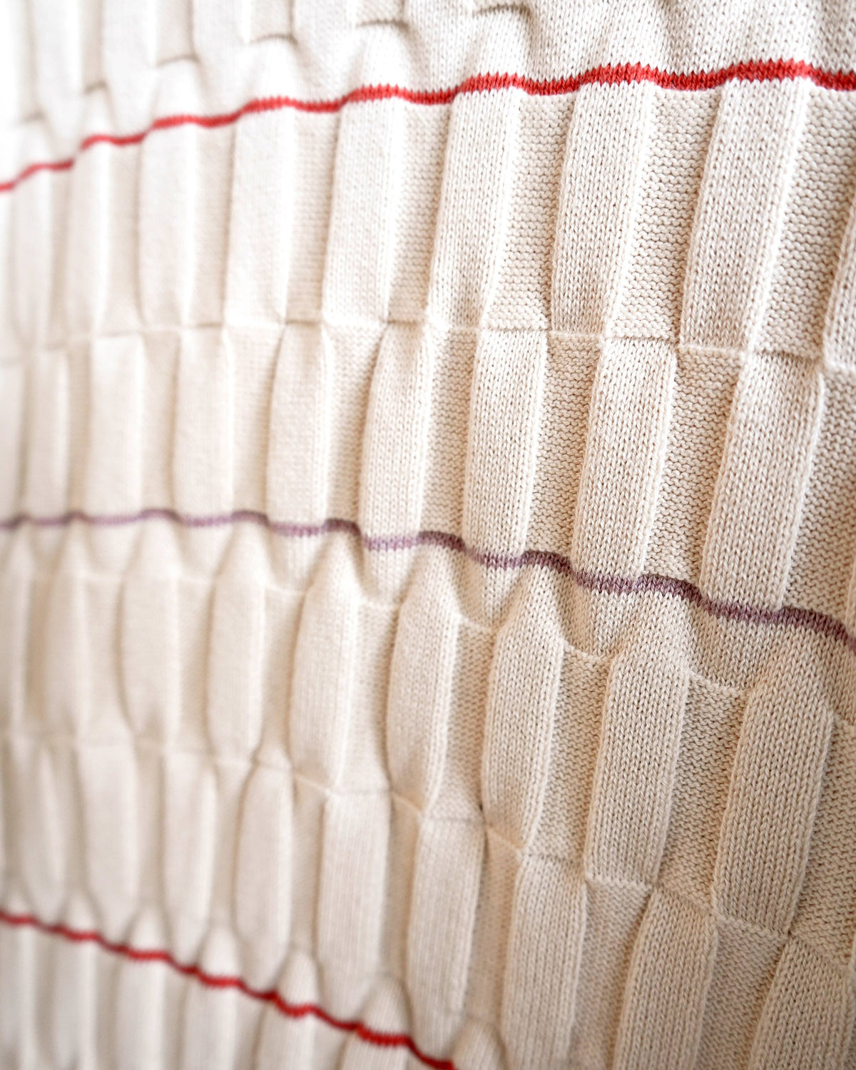 The Endery Wiggle Stripe Knit Grid Tee in the Daybreak Palette
