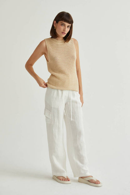 Crescent Julez Linen Cargo Trousers