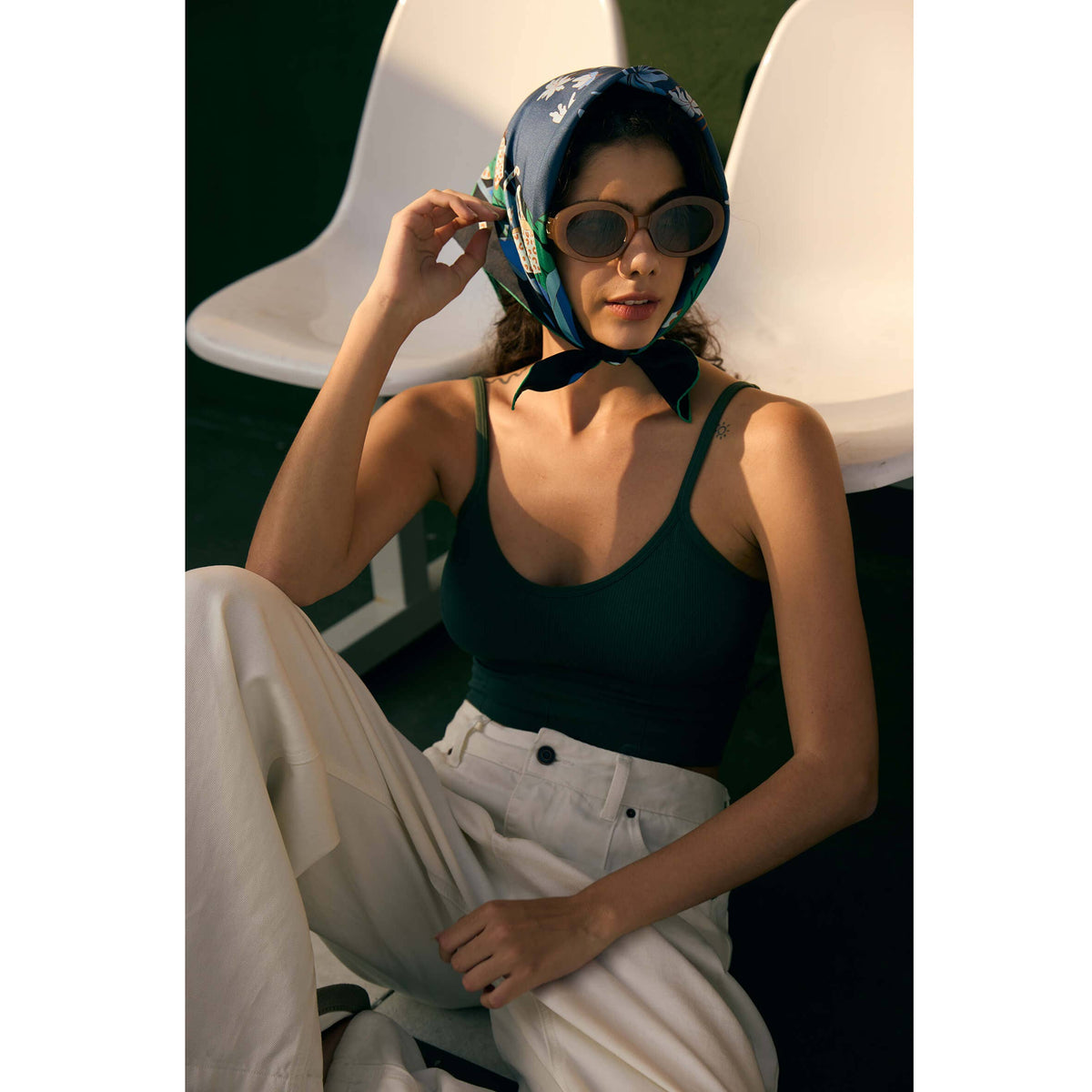 Jessie Zhao Double Sided Silk Scarf of Night Banquet