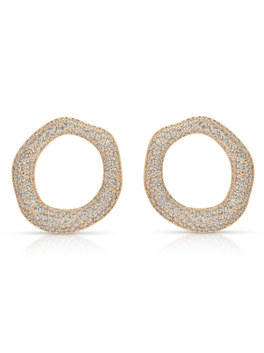 Ettika Open Circle Pavè Earrings