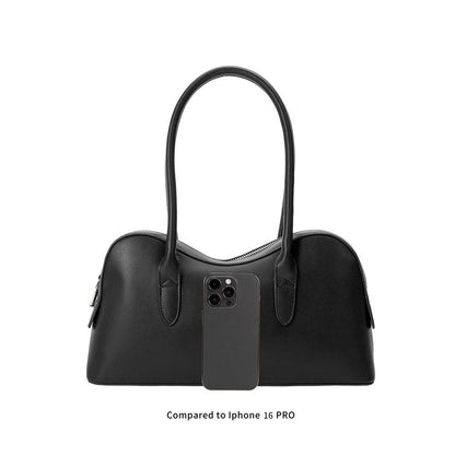 Melie Bianco Tilda Black Recycled Vegan Leather Shoulder Bag