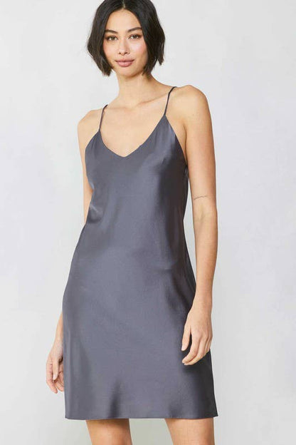 Current Air 100% Silk Slip Mini Dress