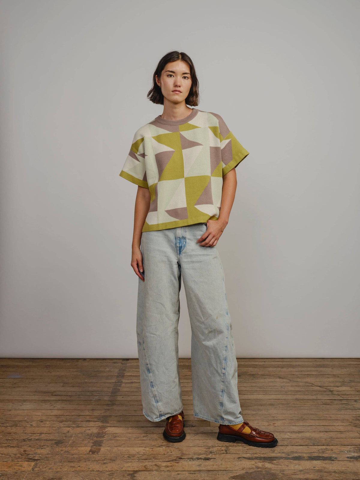 The Endery Calder Sweater Tee in the Vista Palette