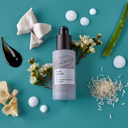 UpCircle Vegan Hair Serum Upcycled Fermented Rice Water Heat Protect