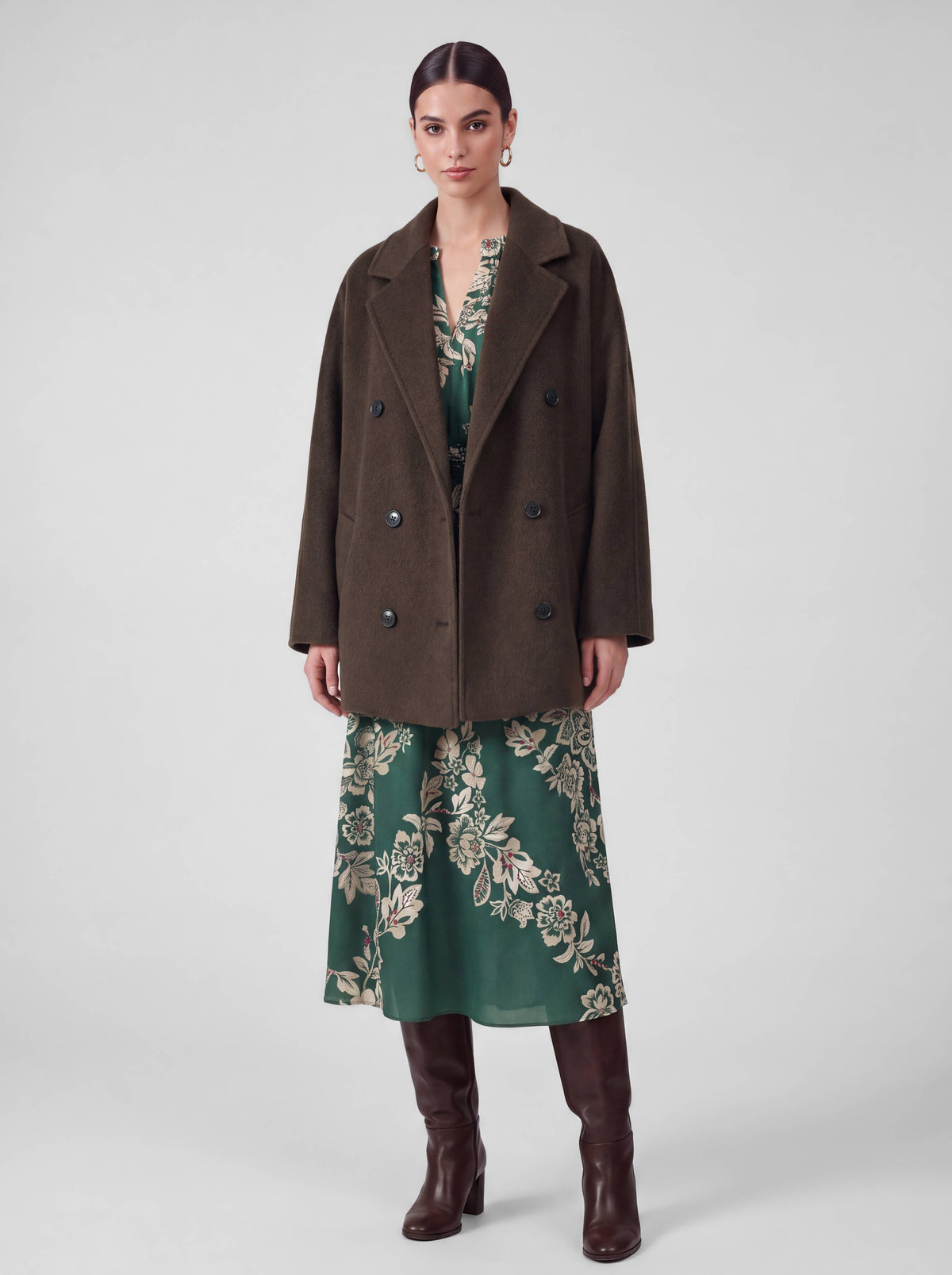 Current Air Double Breasted Wool Coat