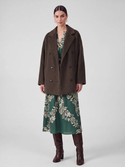 Current Air Double Breasted Wool Coat