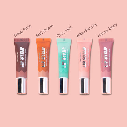 Lip Syrup Moisturizing Peptide Therapy Lip Gloss Deep Rose