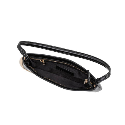Melie Bianco Sade Black Recycled Vegan Leather Shoulder Bag