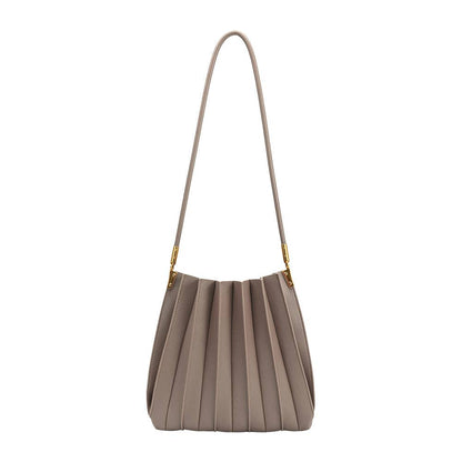 Melie Bianco Carrie Mushroom Pleated Vegan Leather Shoulder Bag