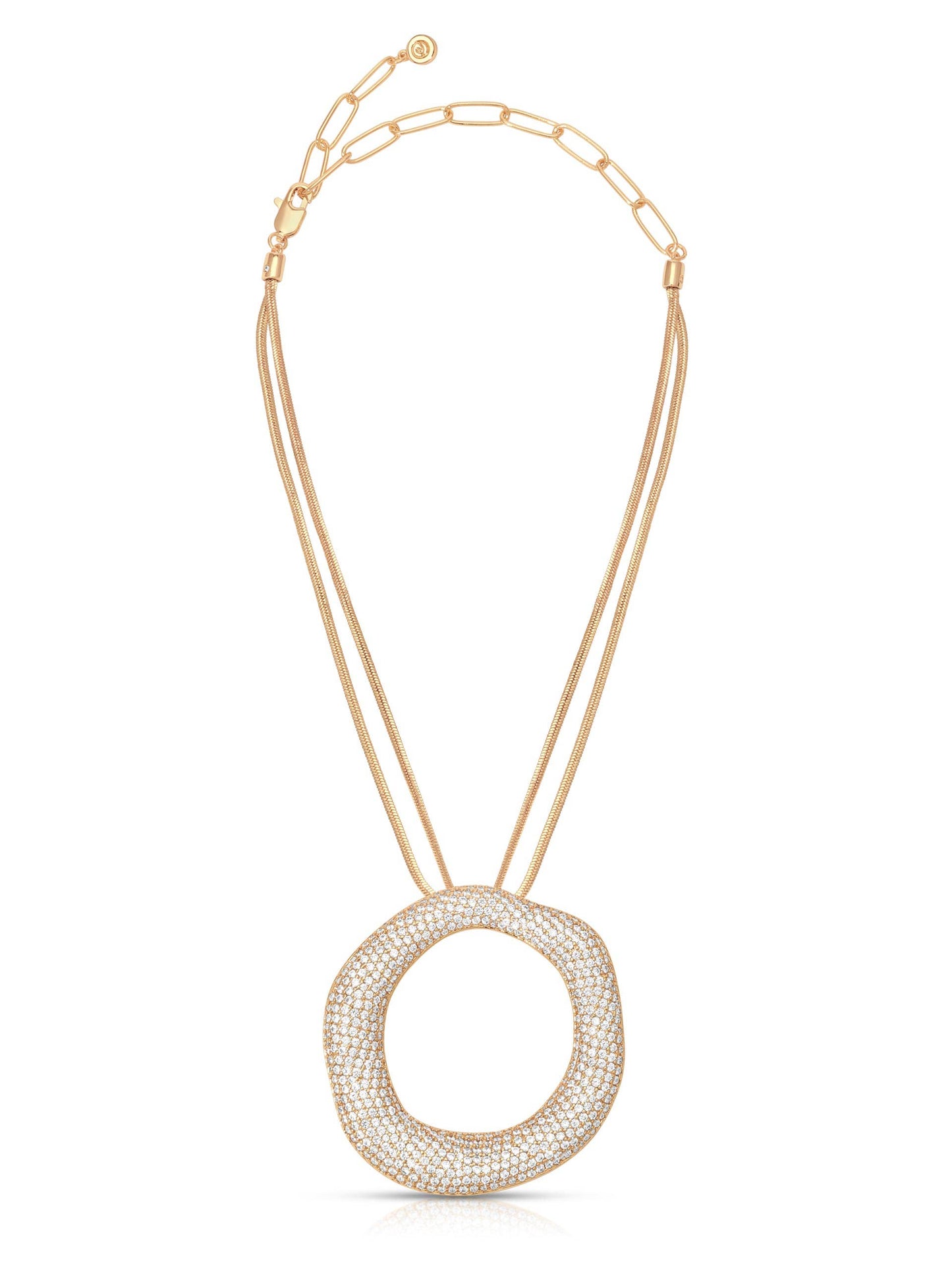 Ettika Open Circle Pavè Necklace