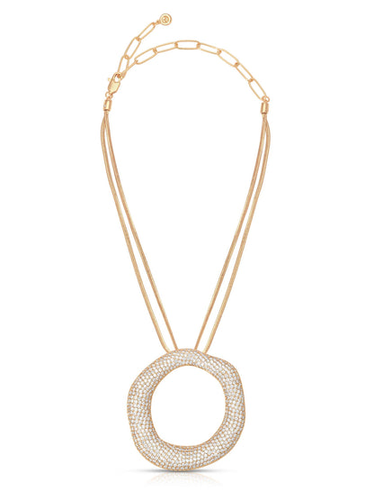 Ettika Open Circle Pavè Necklace