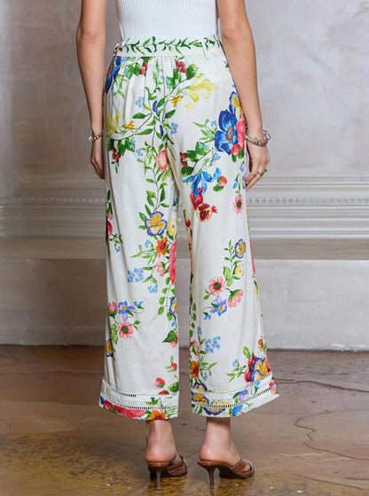 Current Air Floral Printed Wide Leg Pants