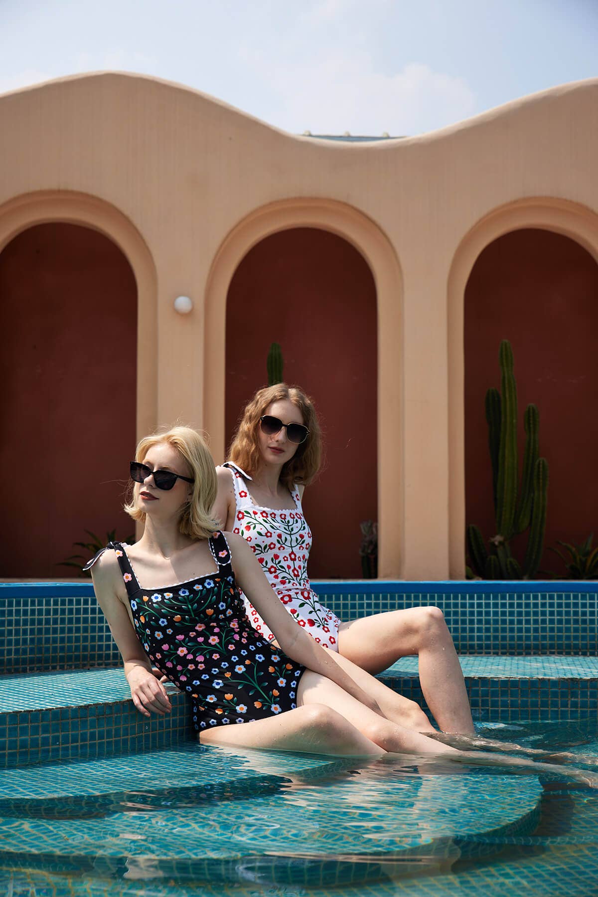 Jessie Zhao Day/Night Garden Reversible One-Piece Swimsuit