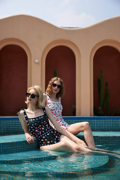Jessie Zhao Day/Night Garden Reversible One-Piece Swimsuit