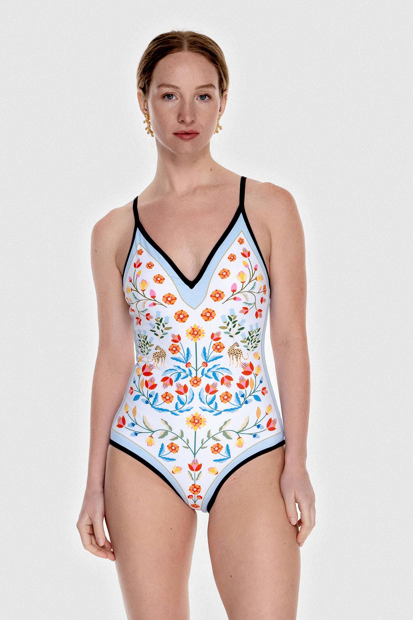 Jessie Zhao Night Imagination Reversible V-Neck One-Piece Swimsuit