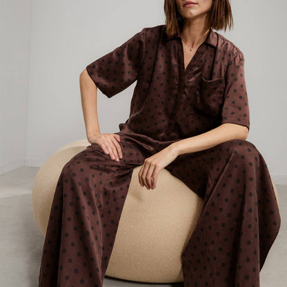 Washable Silk High Rise Pant Set