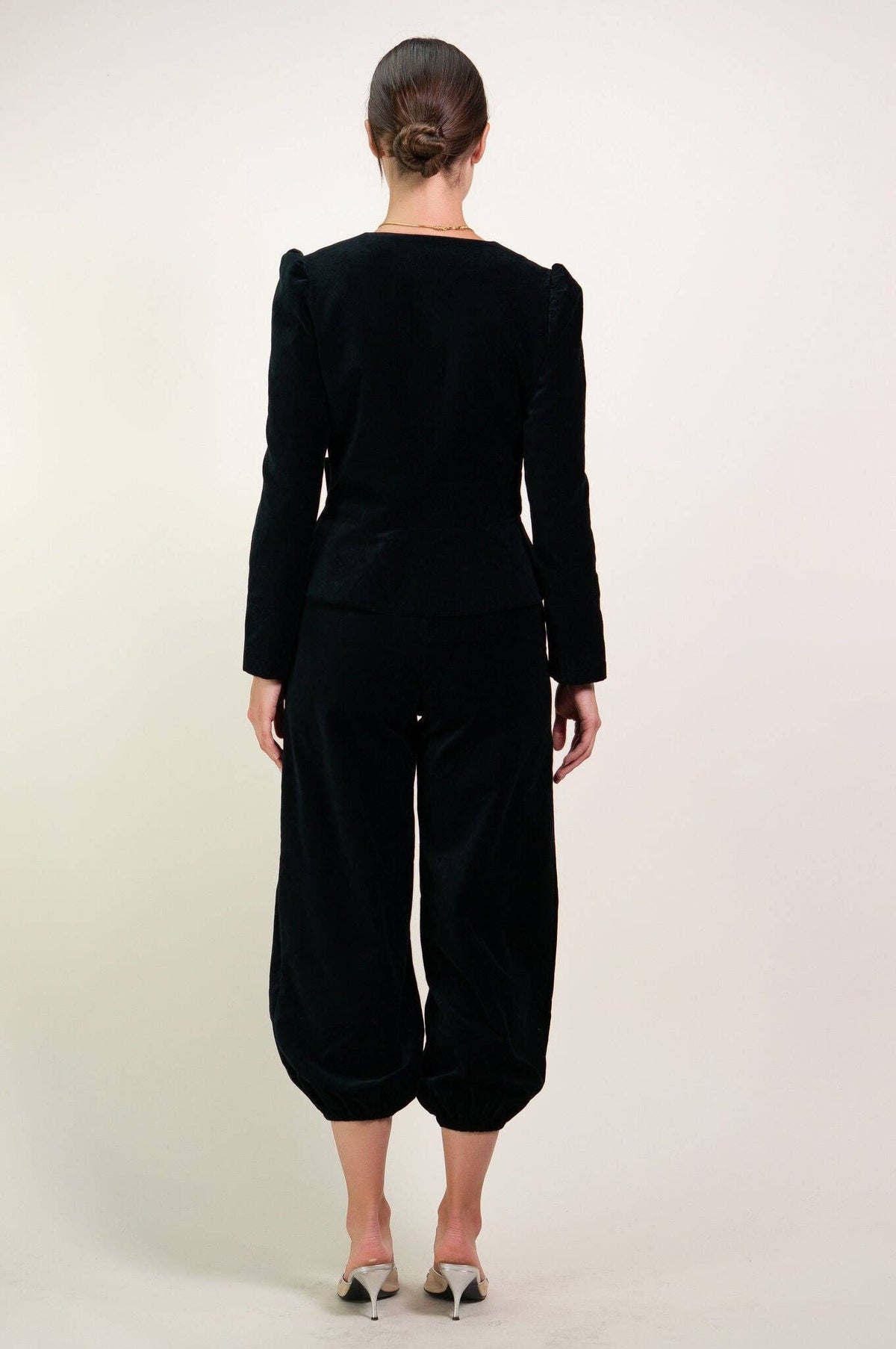 Kristinit Le Bel Age Black Velvet Pants