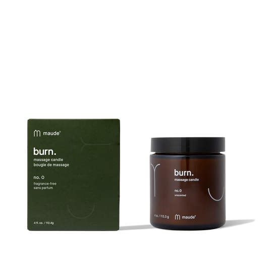 Maude Burn no. 0 - Body Massage jojoba oil candle unscented.