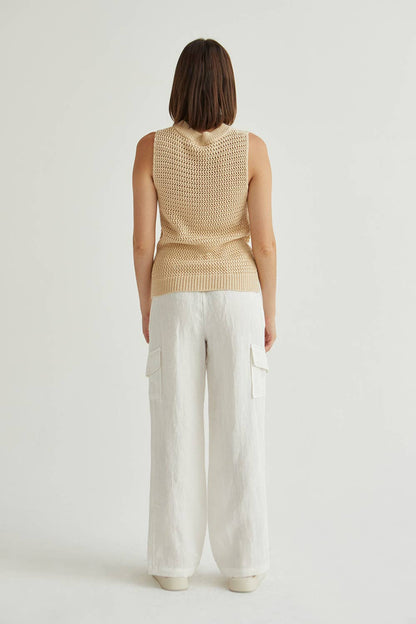 Crescent Julez Linen Cargo Trousers