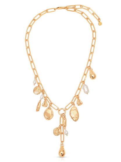 Ettika Melting Metal Charm Lariat