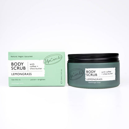 UpCircle Eco Friendly Lemongrass Body Scrub with Coffee + Shea Butter