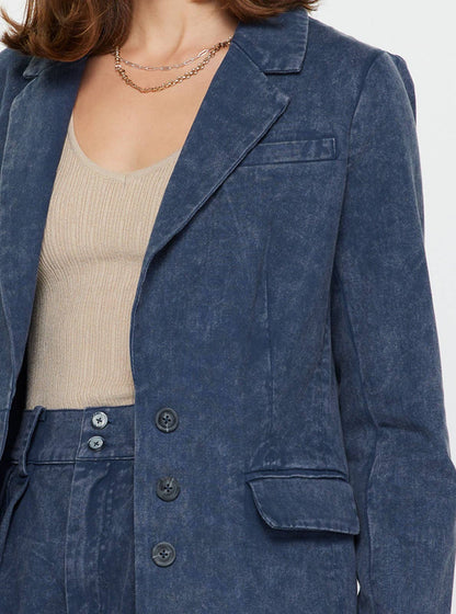 Current Air Vintage Indigo Cotton Blazer Jacket