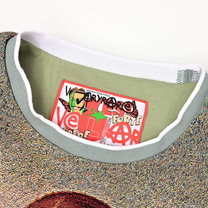 VERYRARE Long Sleeve Jacquard Mona Lisa Sweater