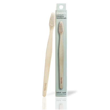 Davids premium bamboo toothbrush | adult soft | single