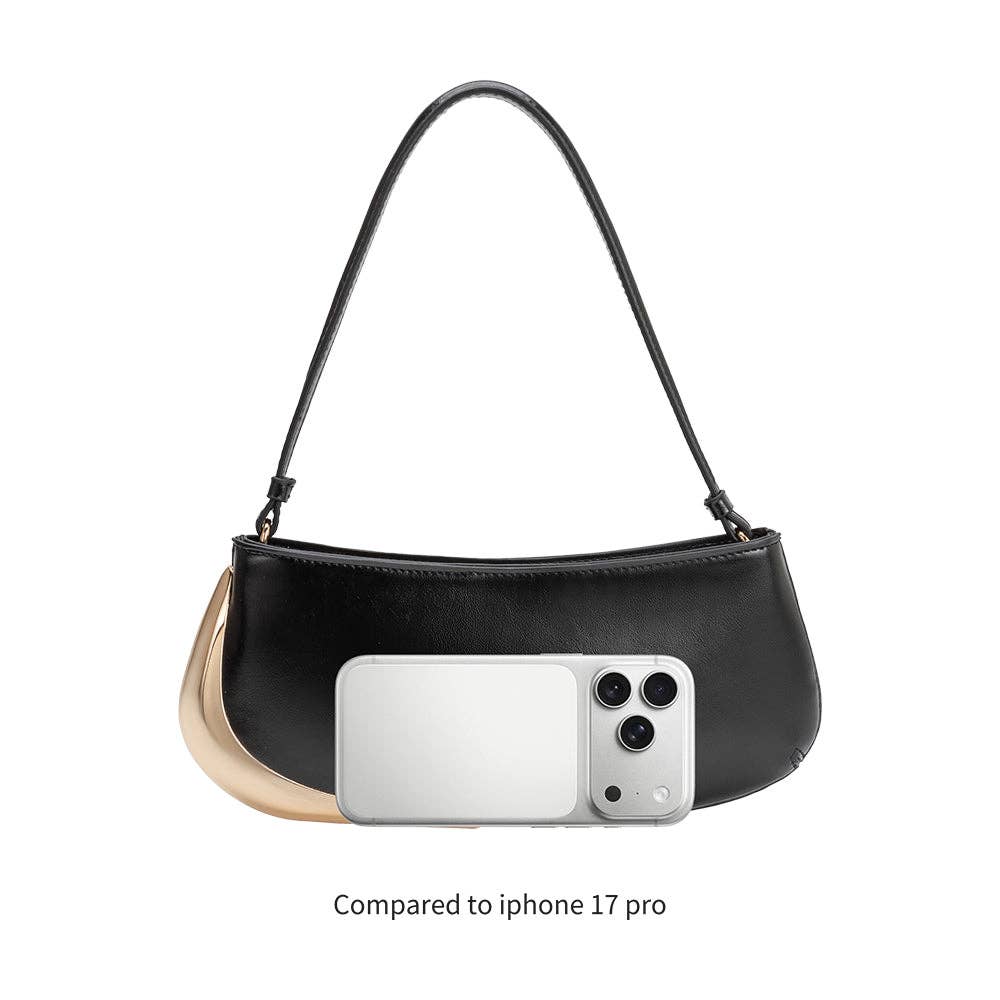 Melie Bianco Sade Ivory Recycled Vegan Leather Shoulder Bag