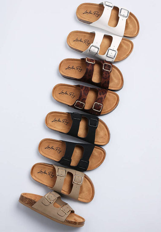London Rag Gloriosa The Double Strap Slide Sandals